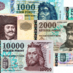 A képen a forint bankjegyei láthatóak
