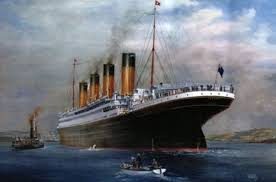 A képen a Titanic gőzhajó látható
