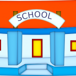 A képen egy iskolaépület rajza látható