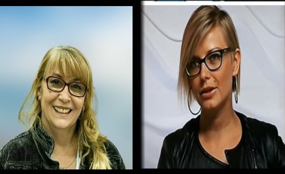 A képen Lukács Erzsébet civilszervező és vendége, Tóth Cecília audionarrátor látható.
